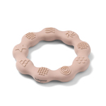 BABYONO Hryzátko silikónové Krúžok Beige