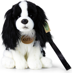 Câinele de pluș cavalier cu lesă 27 cm ECO-FRIENDLY