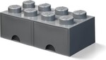 Boîte de rangement LEGO® 8 - avec tiroir gris foncé 250 x 500 x 180 mm