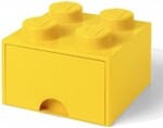 LEGO® úložný box 4 - so zásuvkou žltá  250 x 250 x 180 mm