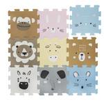 Schaumstoff-Puzzlematte 30x30 cm 9 Stk., Tiere