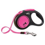 Önfeszítő Flexi New Neon Tape S 5 m rózsaszín kutyapóráz
