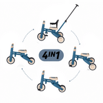 PETITE&amp;MARS Tricycle multifonction 4 en 1 Drift Ocean Blue