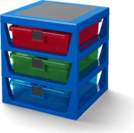 LEGO® organizér s tromi zásuvkami - modrá