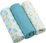BABYONO Musselinwindeln Superweich 3 Stk. - Blau