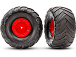 Traxxas kolo 2.0/3.0", platišče rdeče offset 29mm, pnevmatika Terra Groove (par)