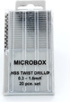 Modelcraft vrtáky HSS 0.3-1.6mm (sada 20ks)
