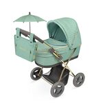 DeCuevas 85073 Skladací kočík pre bábiky so slnečníkom a taškou Capriccio 2025 - 60 cm