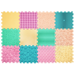 Ortek Masážna podložka Puzzle Mix Pastel 12 prvkov