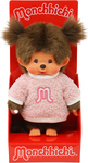 Monchhichi Mončiči dievča v ružovom huňatom svetri 20cm