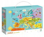 Puzzle 64x46cm hartă a Europei 100 piese