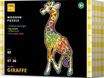 Drevené puzzle set Žirafa