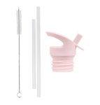 A Little Lovely Company - bouchon, brosse et paille pour bouteille en acier inoxydable - cœur