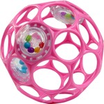OBALL Hračka Oball RATTLE 10 cm dark pink 0m+