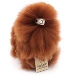 INKARI Plüschspielzeug Alpaka Small Monsterfluff Haselnuss 23cm