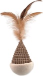 Hračka MC Natural Fun kužel s pierkami kartón/plyš biela 6 cm