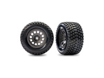 Traxxas koleso 2.1/2.6", disk uhlovo šedý, pneu Gravix (zadné) (2)