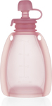 Bolsa de silicona rellenable para comida infantil, Transparent Pink