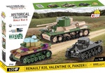 Cobi 3 tanky: Panzer I, Valentine IX, Renault R, 1:35, The Tank Museum, Les Blindes in Sau