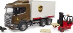 Bruder Logistický vozík Brother ScaniaSuper 560R UPS s vysokozdvižným vozíkom