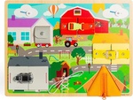 Bigjigs Toys Motorická doska každodenných zručností