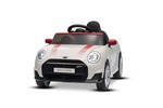 Elektrické autíčko BMW Mini Cooper 12V, biele, USB Vstup s Bluetooth pripojením na MP3 Pre
