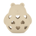 PETITE&amp;MARS Hračka silikónová s hrkálkou Bear Basil Desert Sand 0m+