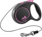 Vodítko Flexi Black Design lanko XS ružové 3m