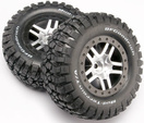 Traxxas koleso 2.2/3.0", disk SCT Split-Spoke saténový-čierny, pneu KM2 (2) (2WD predné)
