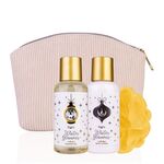 ACCENTRA Set za kupanje Winter Glamour u kozmetičkoj torbici Vanilija i mošus 2x 100ml + 15