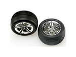 Traxxas koleso 2.8", disk Twin-Spoke strieborný, pneu Ribbed (2) (predné)