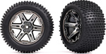 Traxxas kotač 2.8", disk RXT crno kromiran, guma Alias (2) (2WD stražnje)