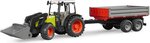 BRUDER 02112 Traktor CLAAS Nectis 267 F s vlečkou a čelným nakladačom