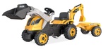 Smoby Šliapací traktor Builder Max s bagrom a vozíkom