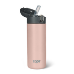 Termoska na tekutiny so slamkou 400 ml, Candy pink