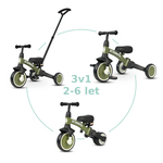 QPLAY Triciclo Stager 3 in 1 Verde, 2-6 anni