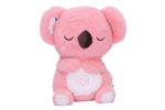 Koala de pluș respirabil roz cu efecte 27 cm