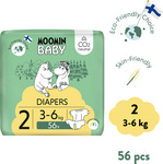 Moomin Baby 2 Newborn 3–6 kg (56 ks), eko plienky