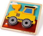Bigjigs Toys Vkladacie puzzle Bager