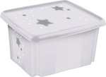 Úložný box s vekom veľký "Stars", Biela II