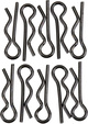 Agrafe axiale de carrosserie 6mm noire (10)