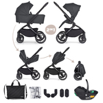 PETITE&amp;MARS Kočárek kombinovaný SCOUT 3v1 Anthracite Moon s Core Pro i-Size