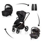 Kolica Move Cross 5X + autosjedalica XM Plus i-Size, Quartz Black
