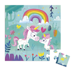 Janod Blahoželanie k narodeninám s puzzle Mama a baby Jednorožec