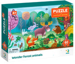 Puzzle 32x23cm animale în pădure 60 piese