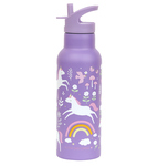 A Little Lovely Company - Edelstahl-Trinkflasche, 500 ml - Einhörner und Regenbogen