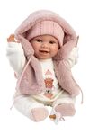 Llorens 63814 NEW BORN - muñeca bebé realista con sonidos y cuerpo de tela suave