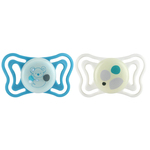 CHICCO Cumlíky Physioforma Light silikónové ortodontické neutral 16-36m, 2 ks