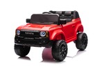 Elektrické autíčko Toyota Landcruiser 12V, červené, široké jednomiestne sedadlo, 2,4 GHz d