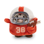 NICI peluche MyMochi Zebra Stripey 8 cm con palla e costume da giocatore di football americano, rega